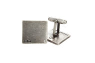 Picture of Sterling Silver Square Cuff Links with Diamonds