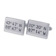 Picture of Sterling Silver Rectangle Cuff Links