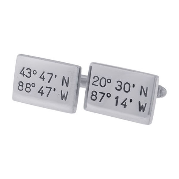 Picture of Sterling Silver Rectangle Cuff Links