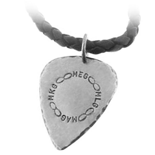 Picture of Braided Leather Guitar Pick Necklace
