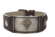 Picture of Leather Watchband Medical Bracelet