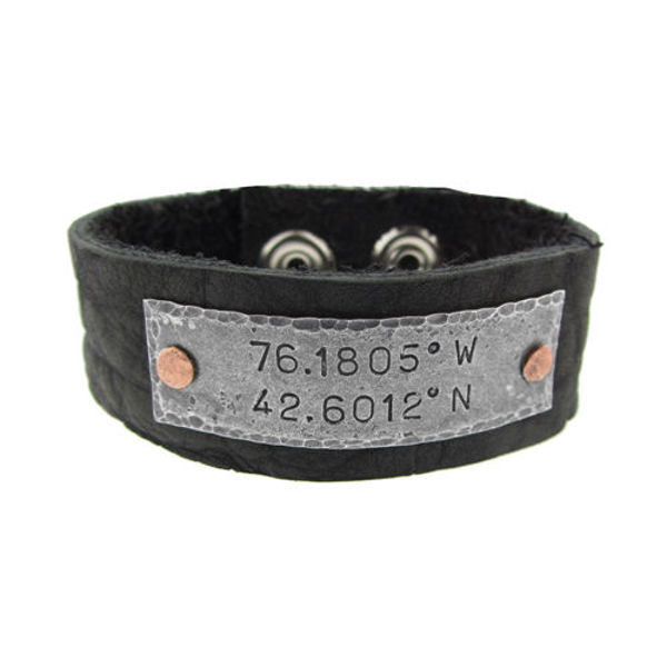 Picture of Leather and Silver Cuff