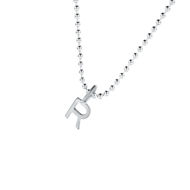 Picture of Sterling Silver Letter/Number Charm Necklace