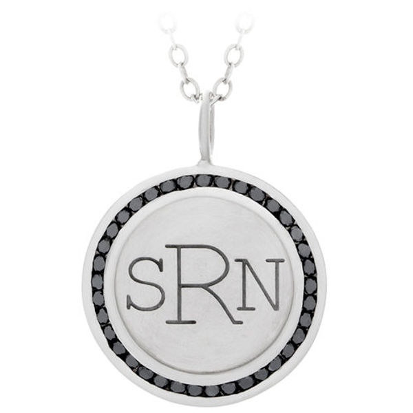 Picture of White Gold Pendant with Diamond Channel Setting