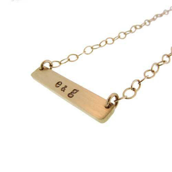 Picture of Gold Flat Bar Neklace