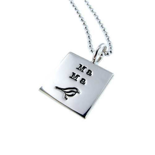 Picture of Sterling Silver Mama Bird Charm Necklace