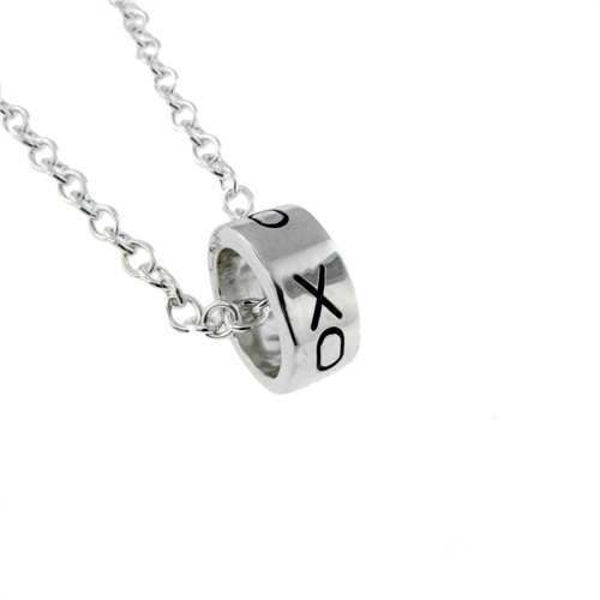 Picture of Sterling Silver Loop Charm Necklace - Mini Ring Necklace