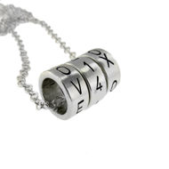 Picture of Sterling Silver Loop Charm Necklace - Mini Ring Necklace