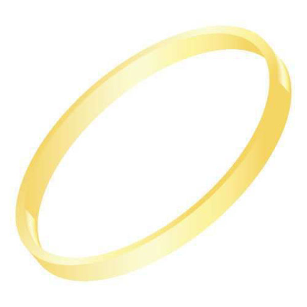 Picture of 14k Gold Thick Bangle Bracelet
