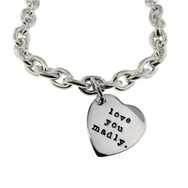 Picture of Sterling Silver Heart Pendant Toggle Bracelet