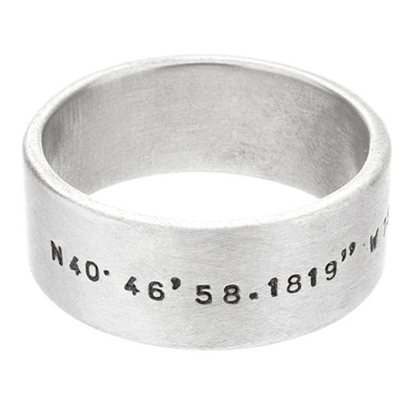 Picture of Silver GPS Coordinates Outside Ring