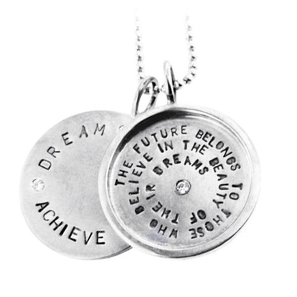 Picture of 14K Gold Inspirational Double Charm Necklace