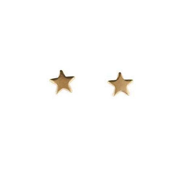 Picture of 14k Gold Star Stud Earrings