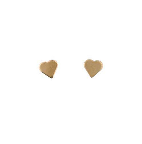Picture of 14k Gold Heart Stud Earrings
