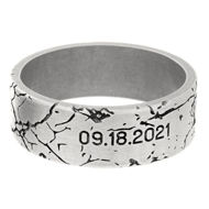 Picture of Marble Texture Engraved Wedding Band