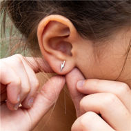 Picture of Gold Lightning Bolt Stud Earring Set