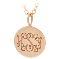 Picture of Gold Monogram Necklace, Engraved Gift