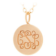 Picture of Gold Monogram Necklace, Engraved Gift