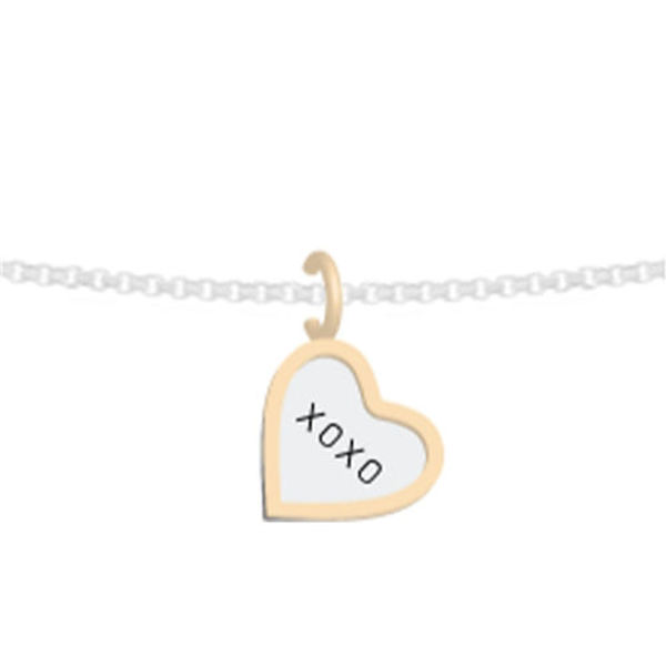 Picture of Silver Heart with Gold Rim